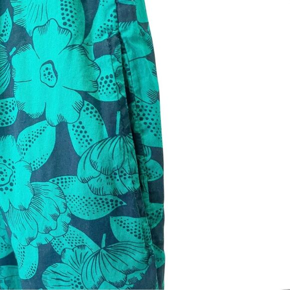 Sundance Grand Bays Jumpsuit Blue Teal Floral Cotton Voile Wide Leg Size Small - Picture 9 of 13